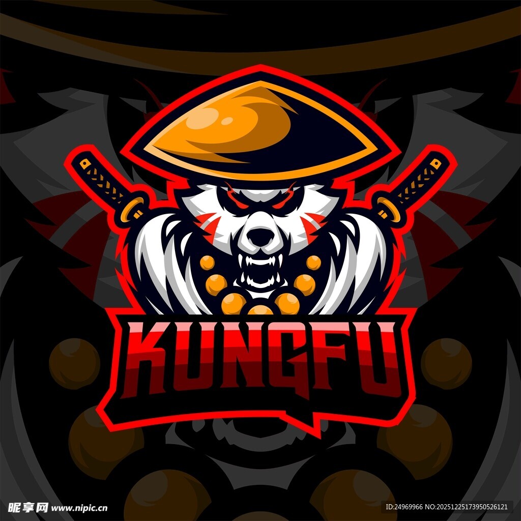 功夫熊猫形象武术标志