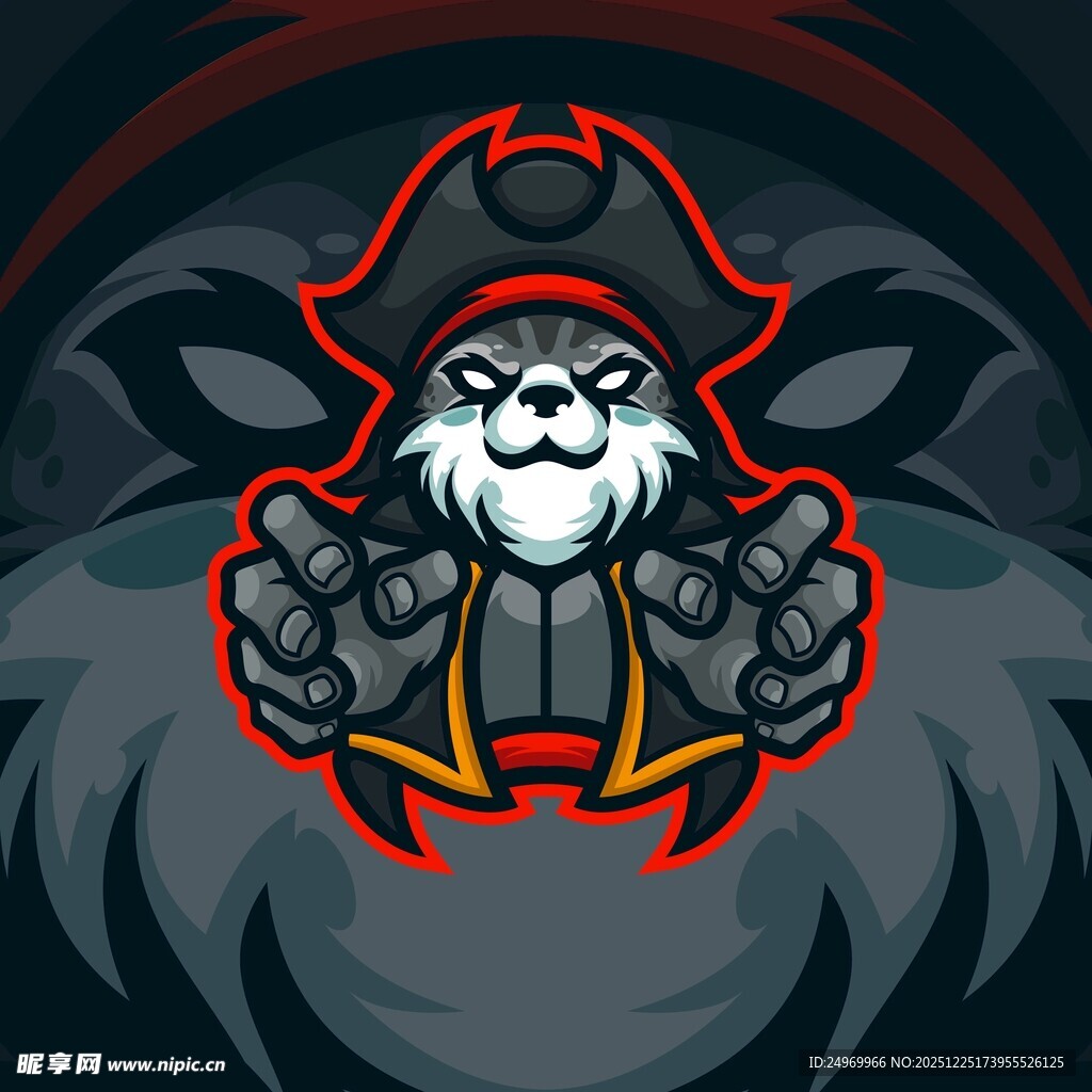 愤怒海盗吉祥物形象