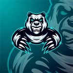 凶猛熊猫形象标志设计