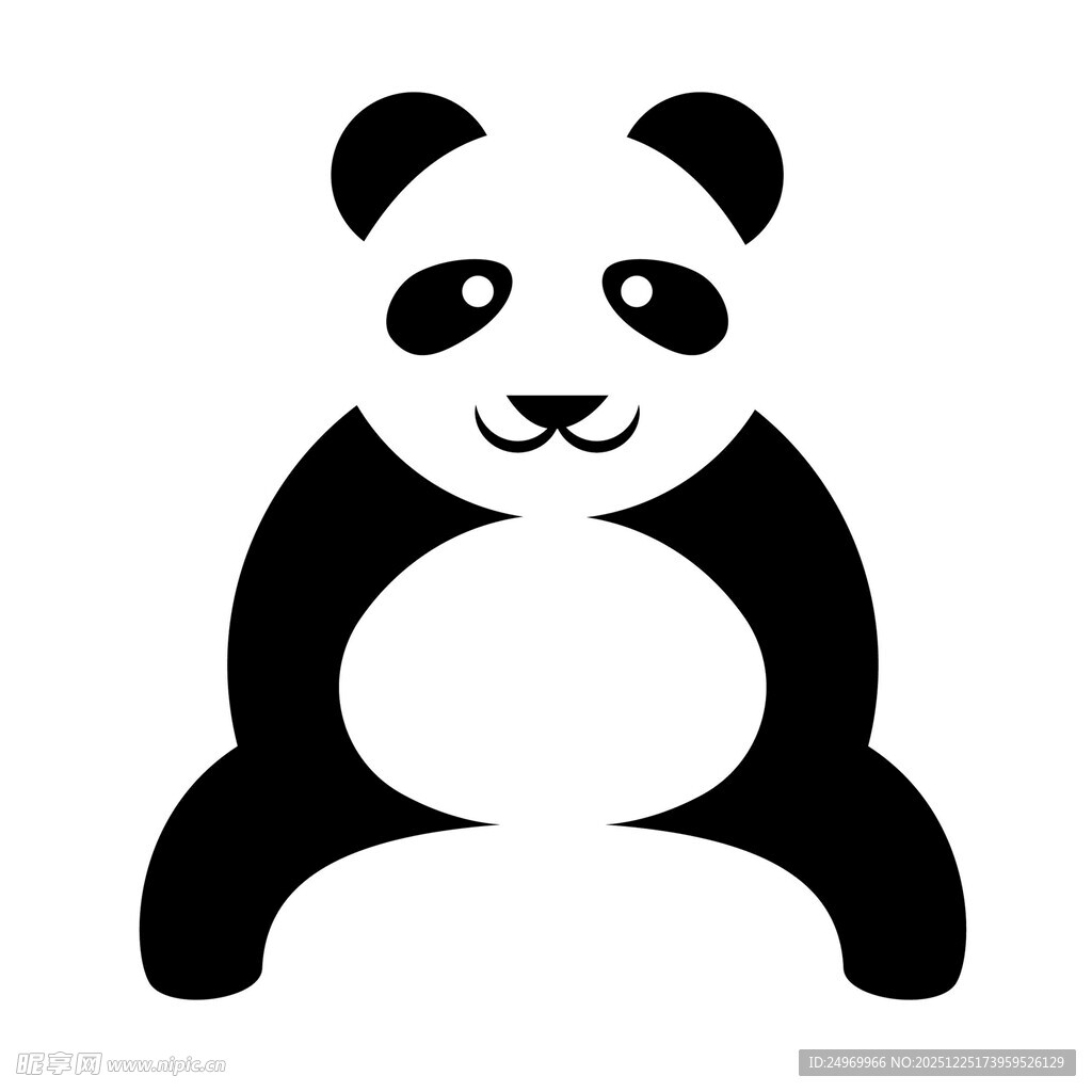 可爱熊猫卡通形象