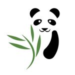 可爱熊猫持竹叶卡通形象