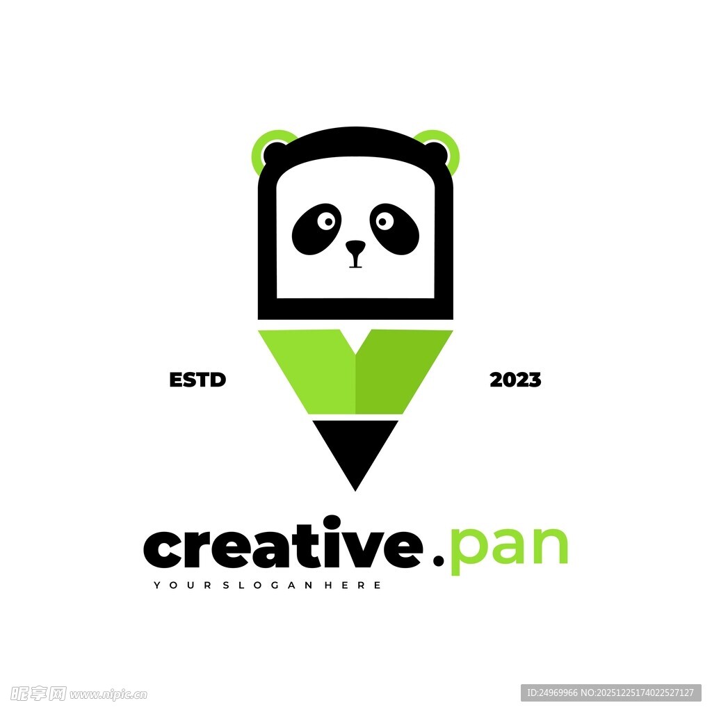 创意熊猫标志设计