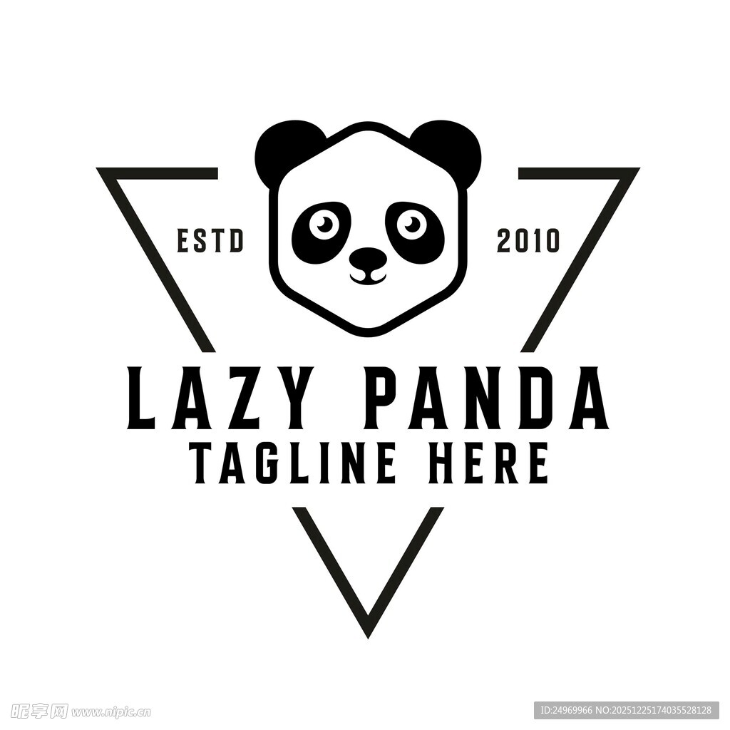 懒熊猫标志设计