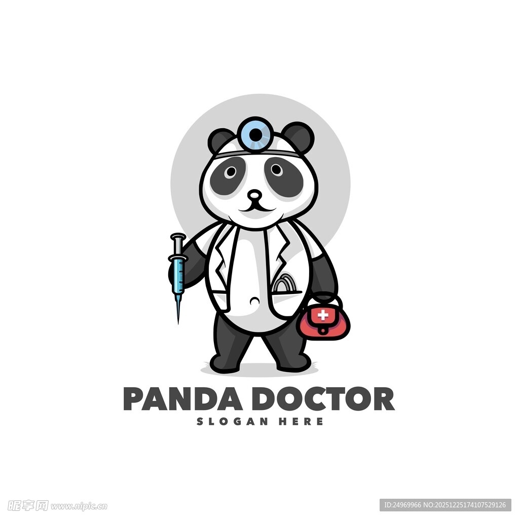熊猫医生卡通形象设计