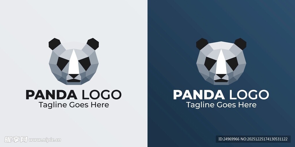 熊猫标志设计示例