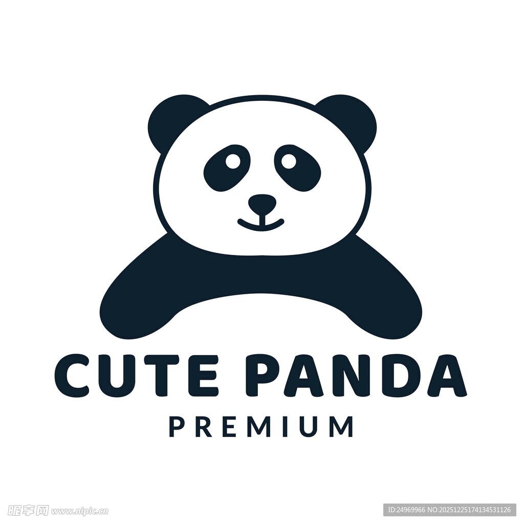 可爱熊猫优质标志