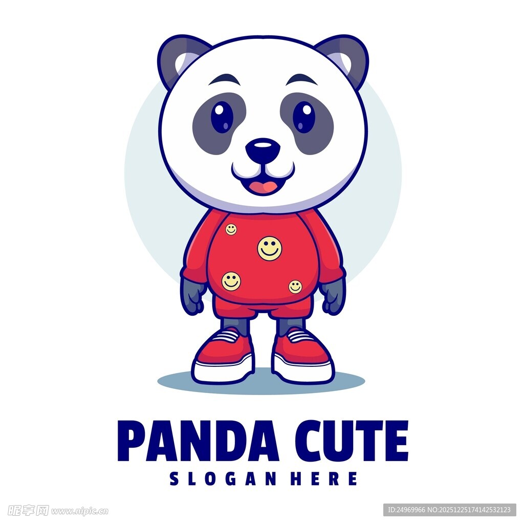 可爱熊猫卡通形象