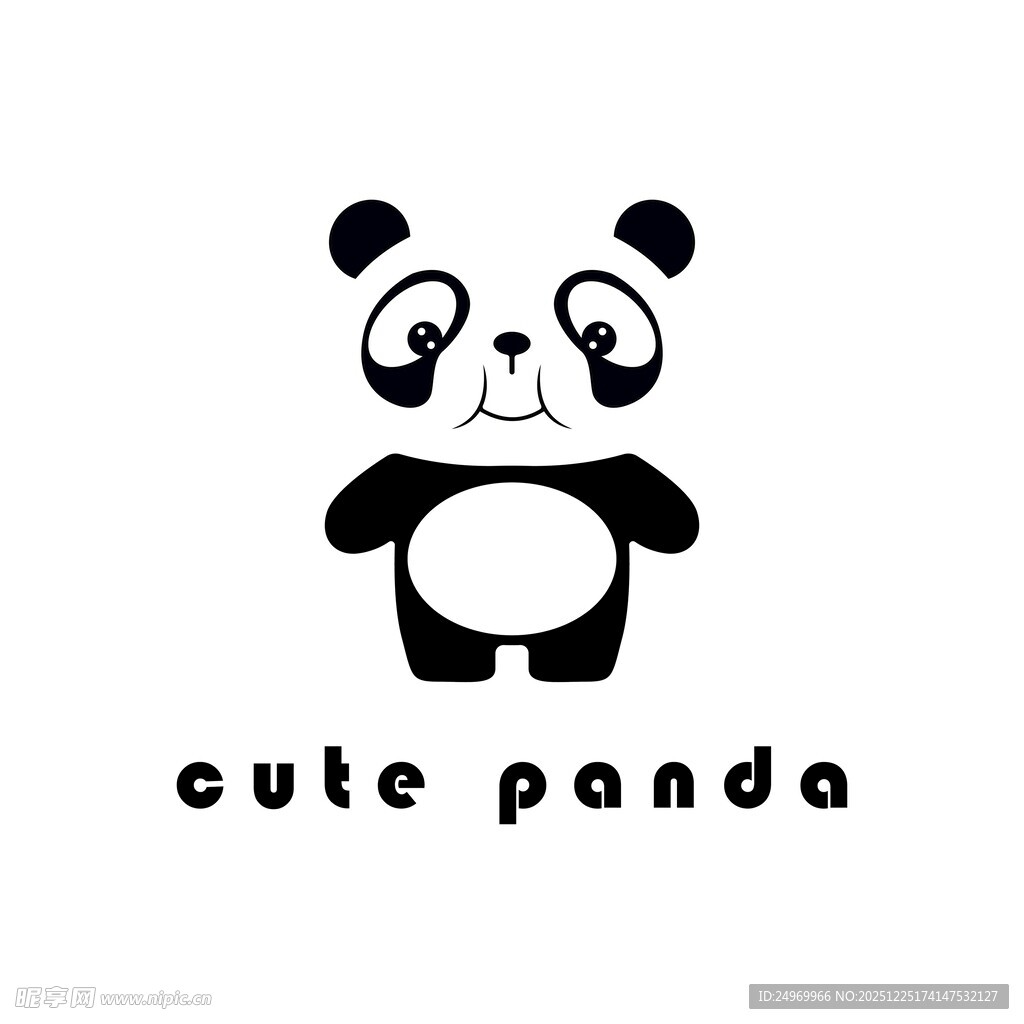 可爱熊猫图案
