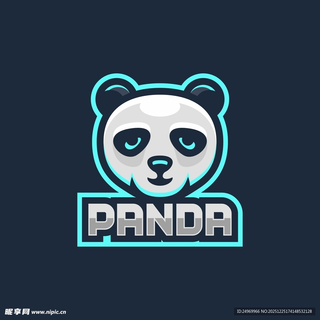 熊猫主题标志设计