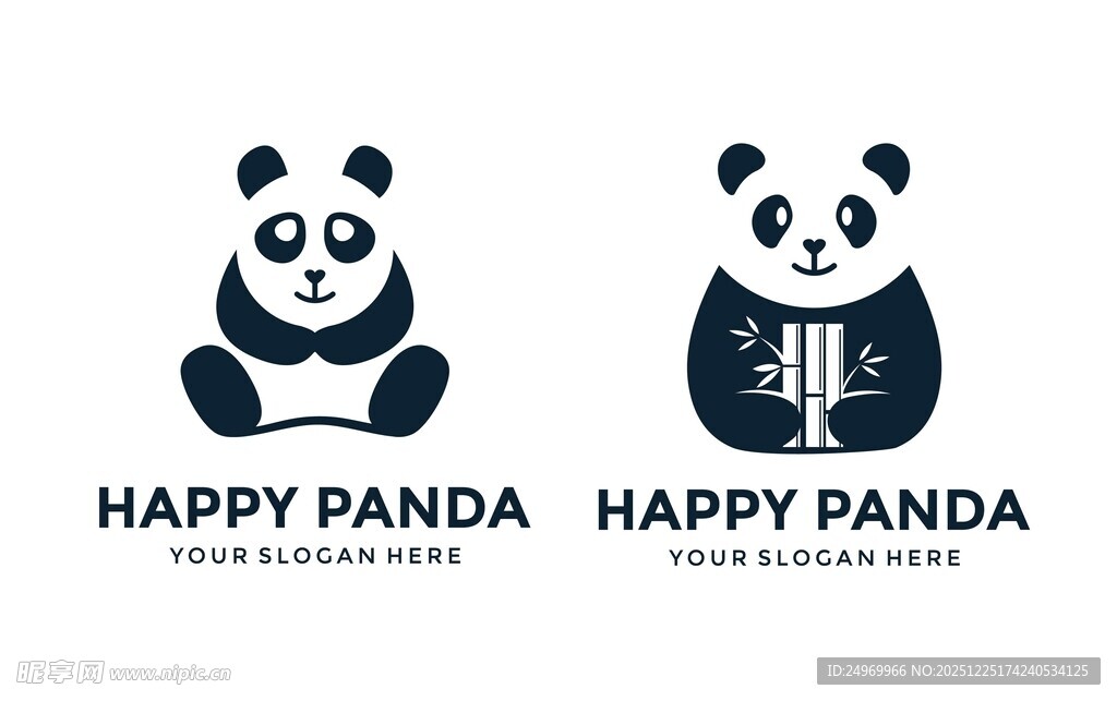 快乐熊猫图案设计