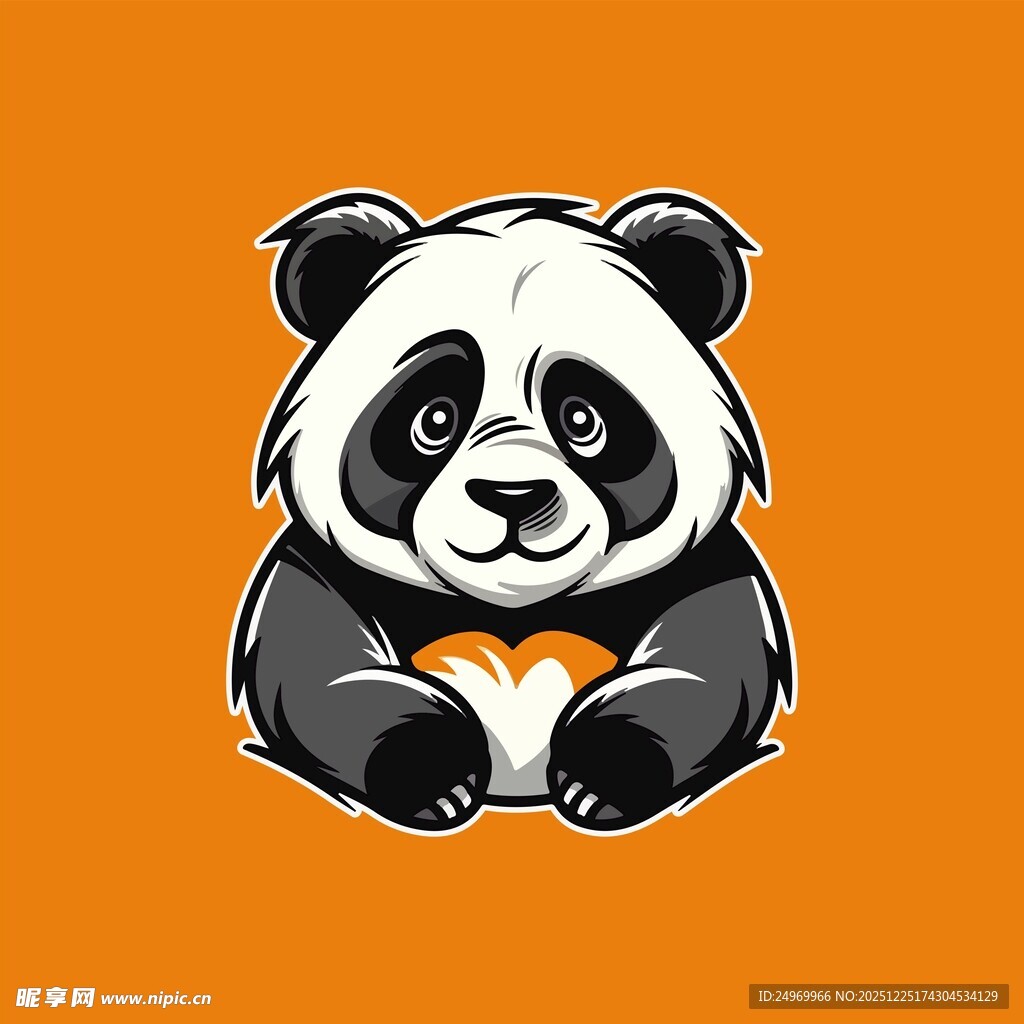 可爱熊猫卡通形象