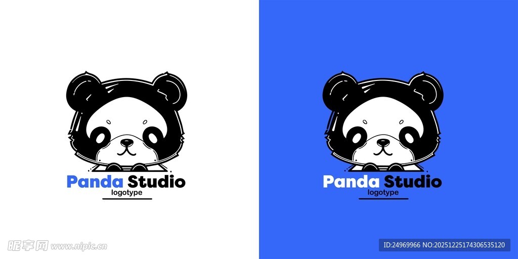 熊猫品牌标志设计示例