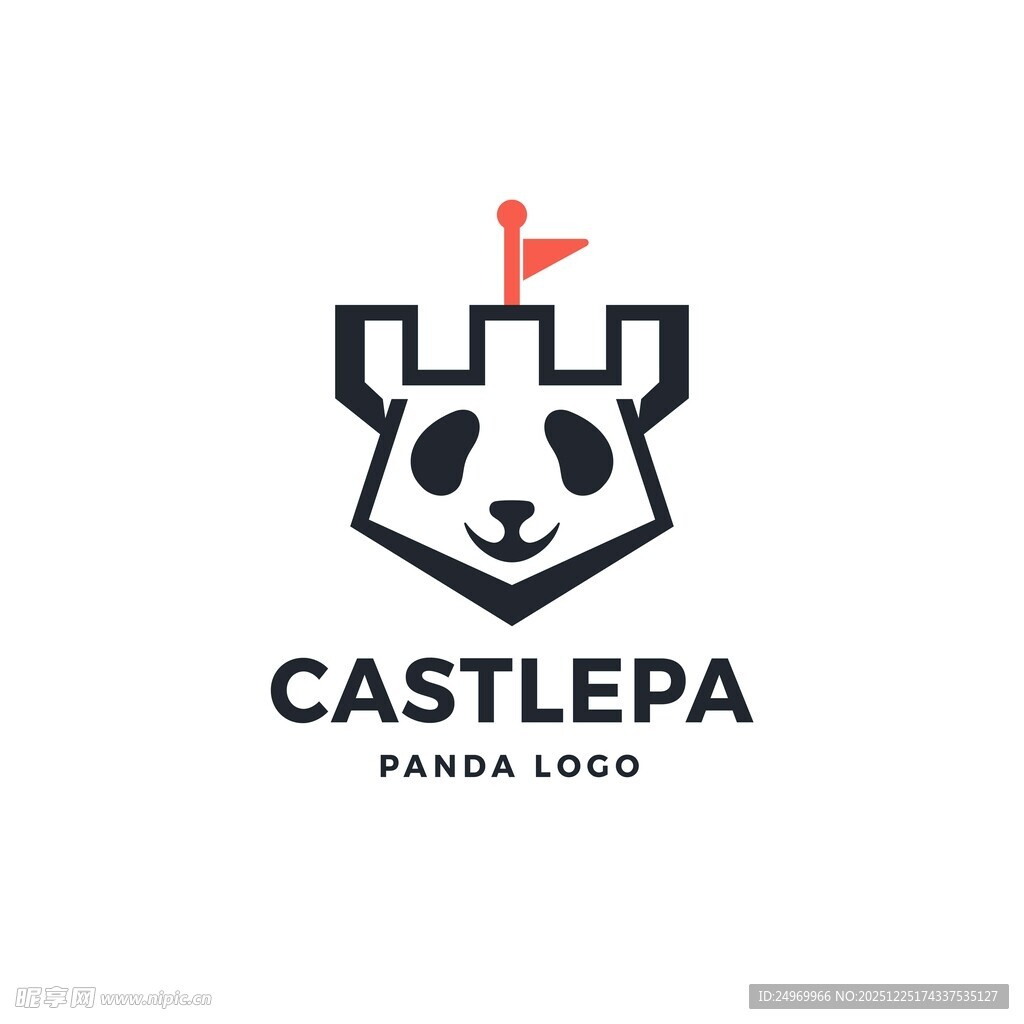 熊猫城堡标志设计