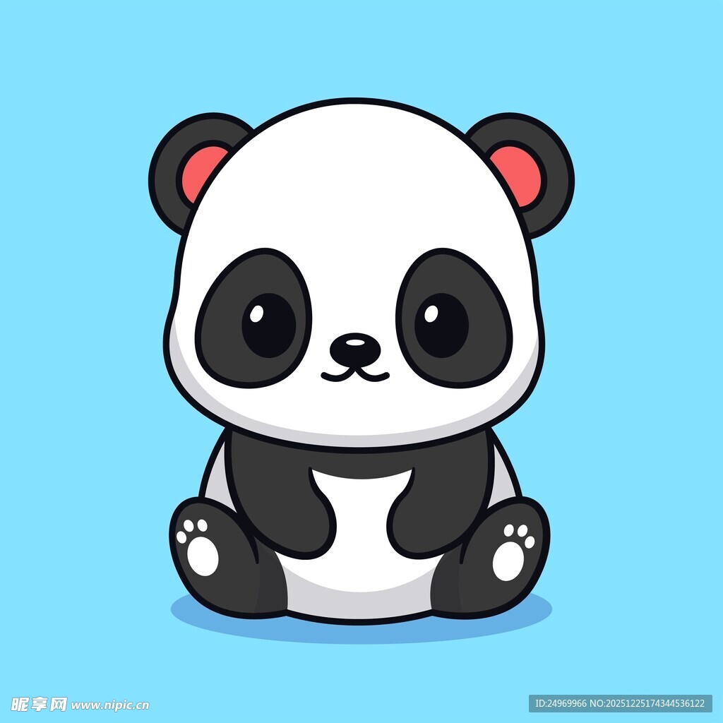可爱熊猫卡通形象