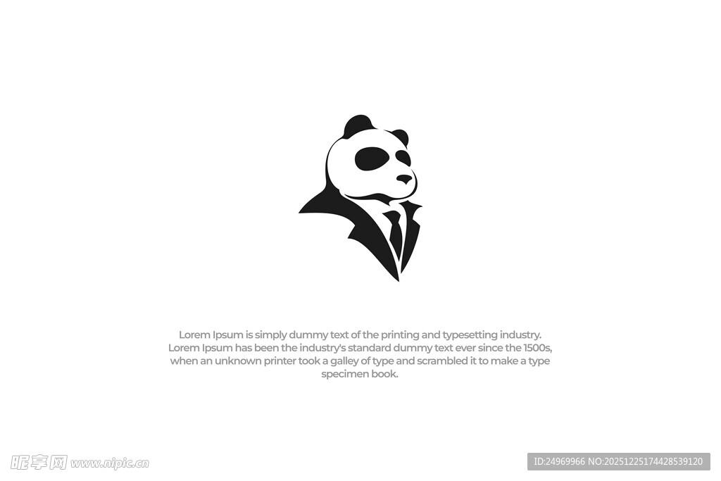 熊猫骷髅创意标志设计