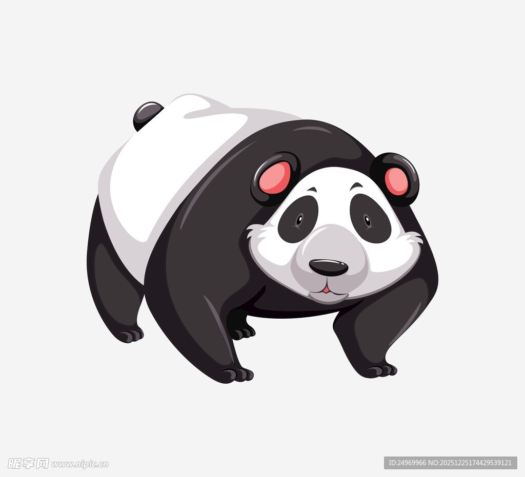 可爱熊猫卡通形象