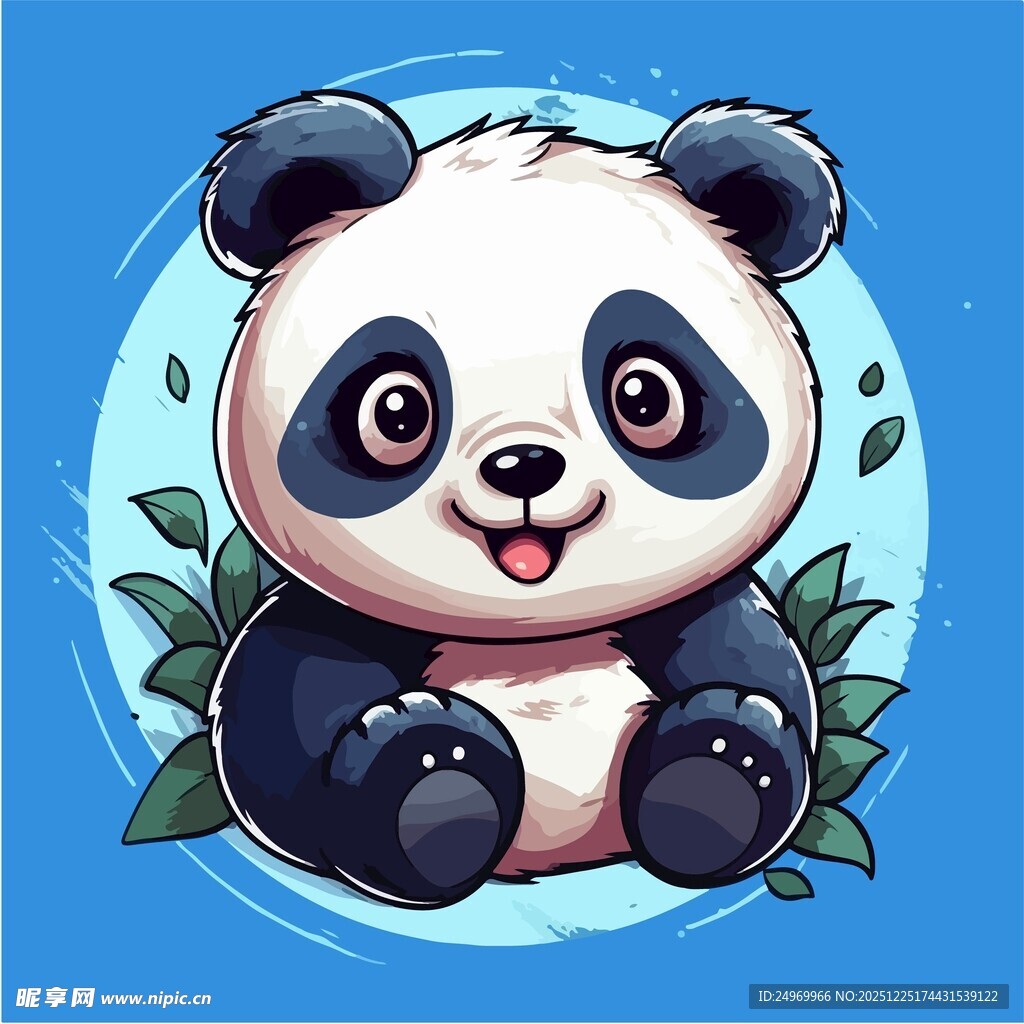可爱熊猫卡通形象