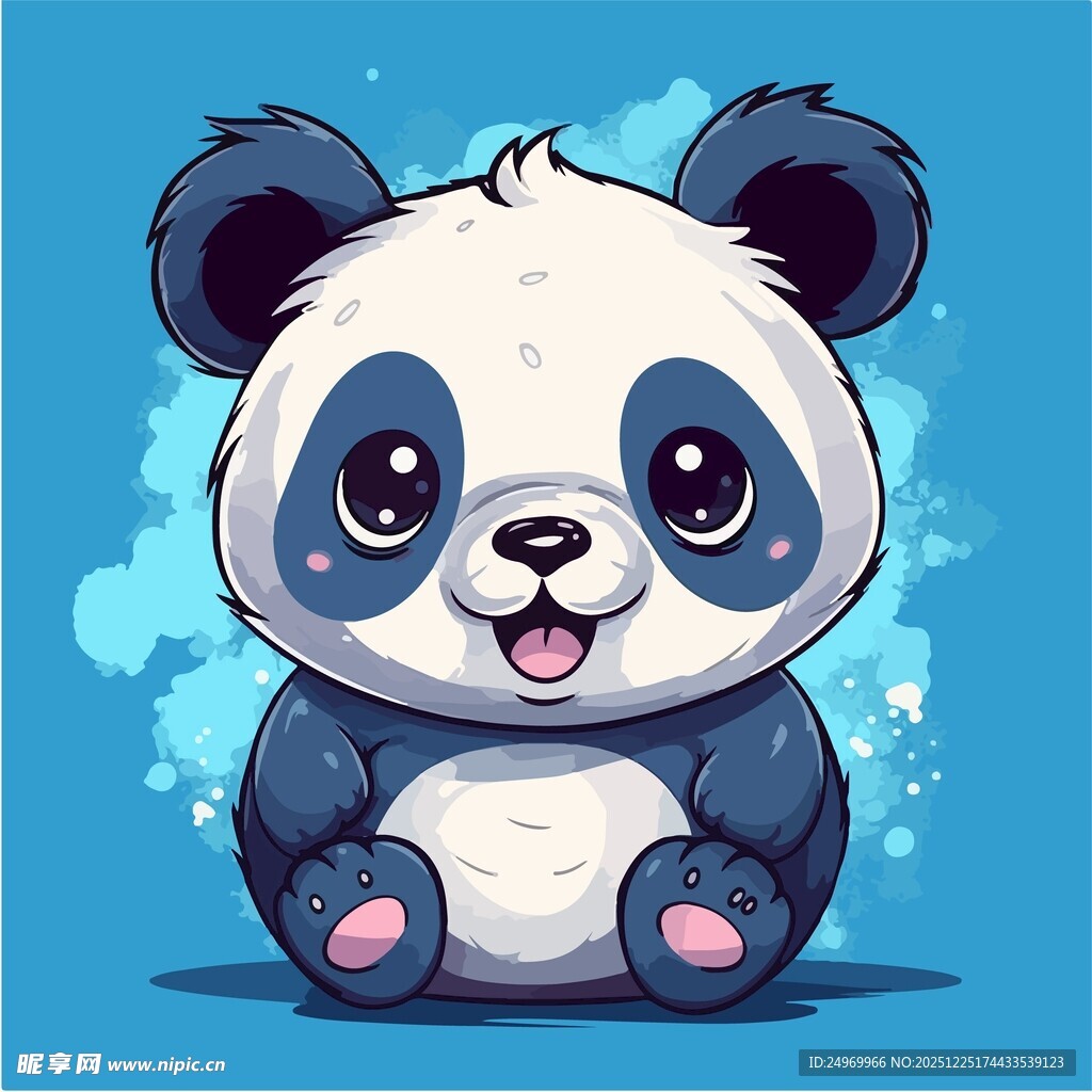 可爱熊猫卡通形象