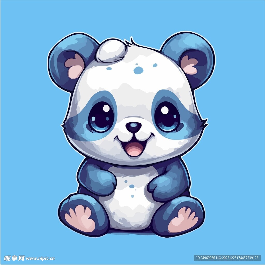 可爱卡通熊猫萌趣形象