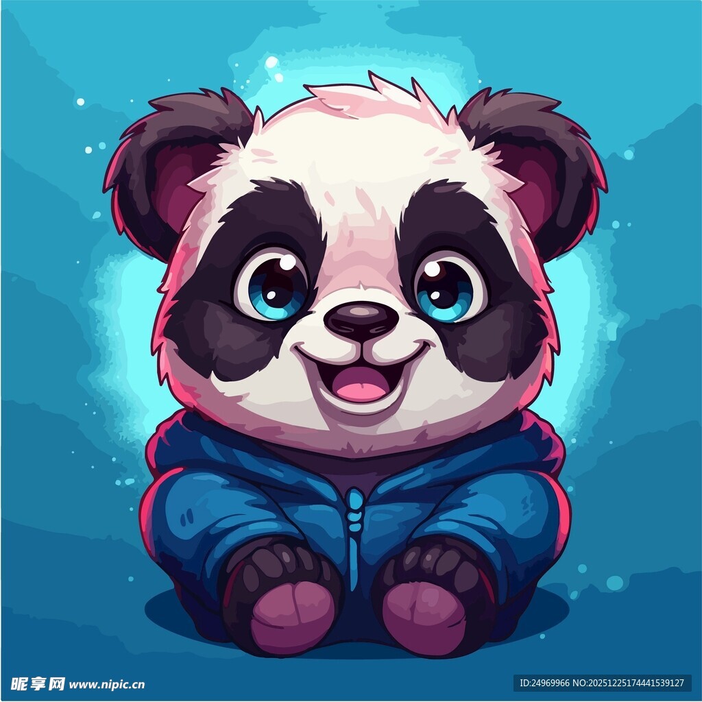 可爱熊猫卡通形象