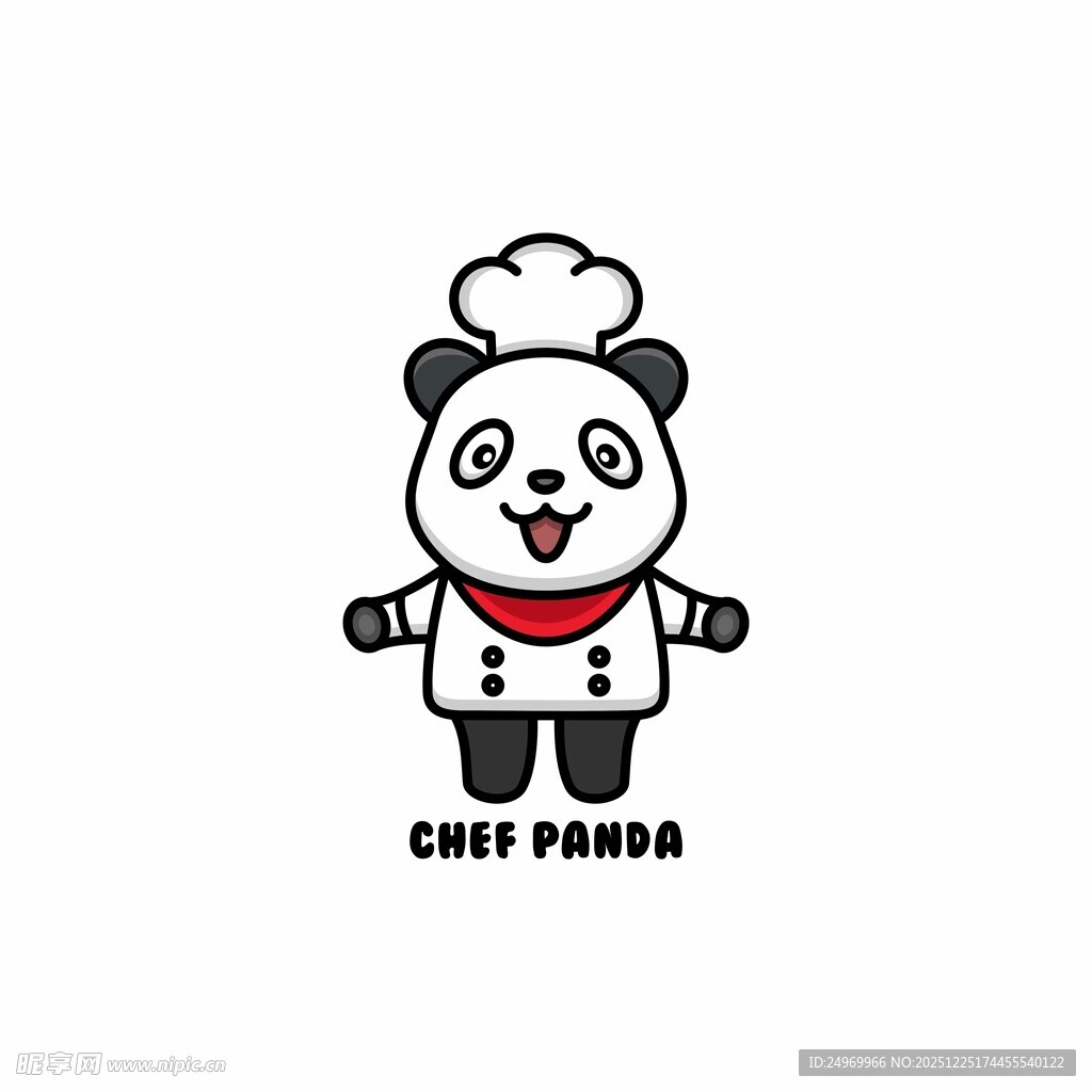 熊猫厨师卡通形象