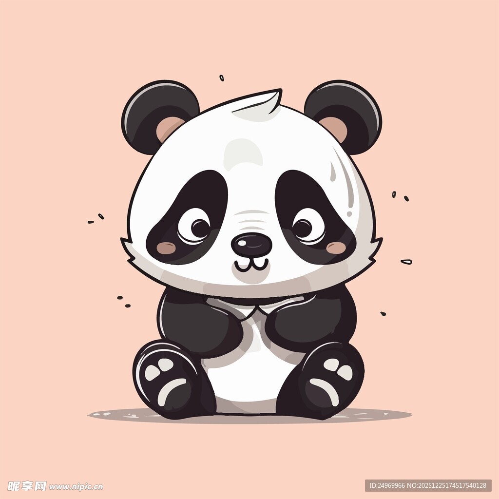 可爱熊猫卡通形象