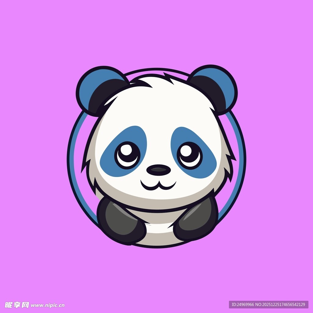 可爱熊猫卡通头像