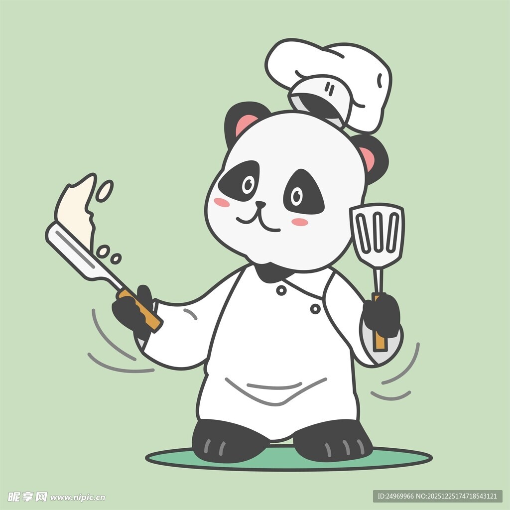 熊猫厨师烹饪欢乐瞬间