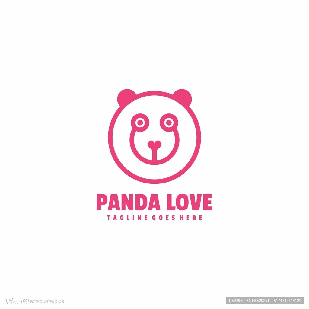熊猫之爱标志设计