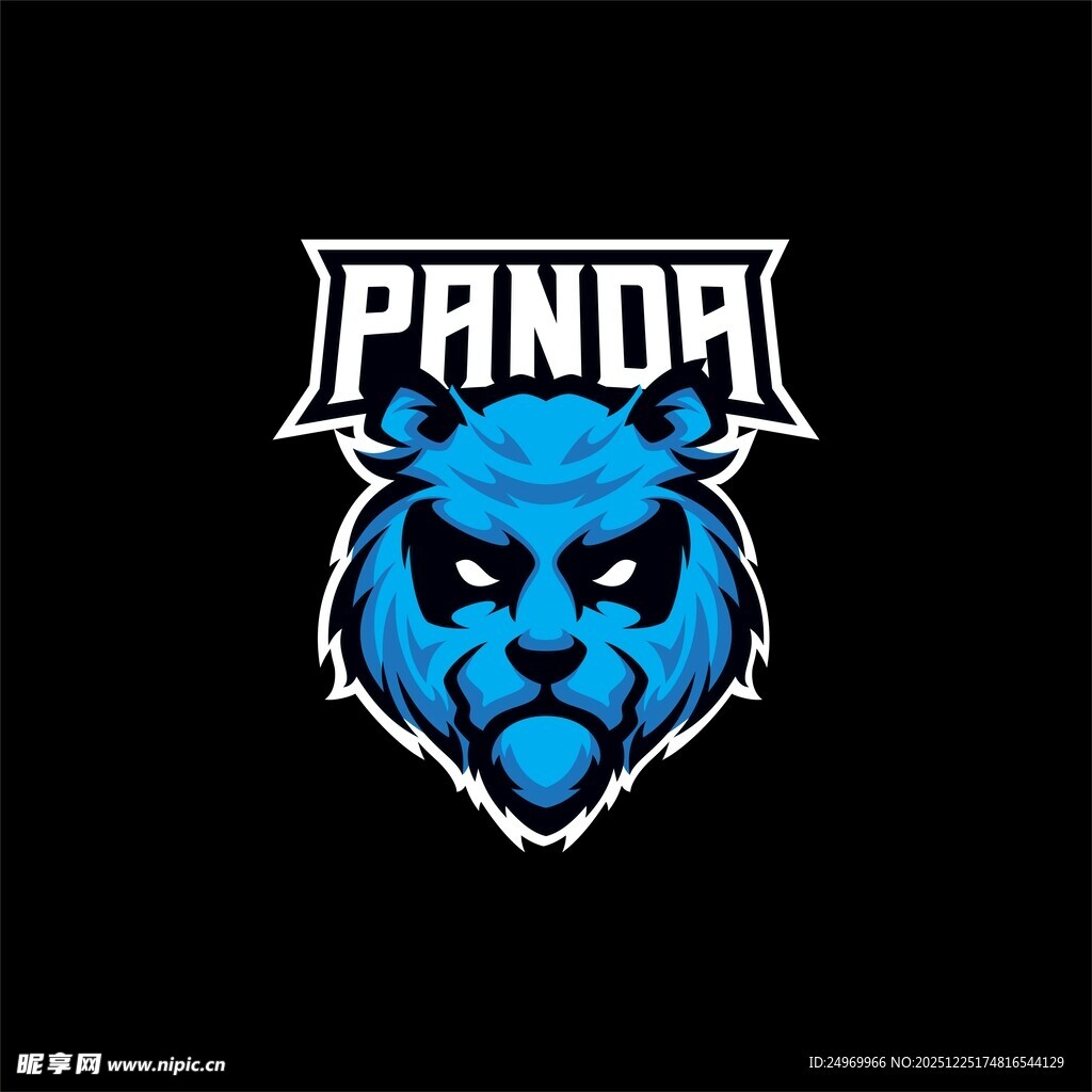 蓝色熊猫电竞战队标志