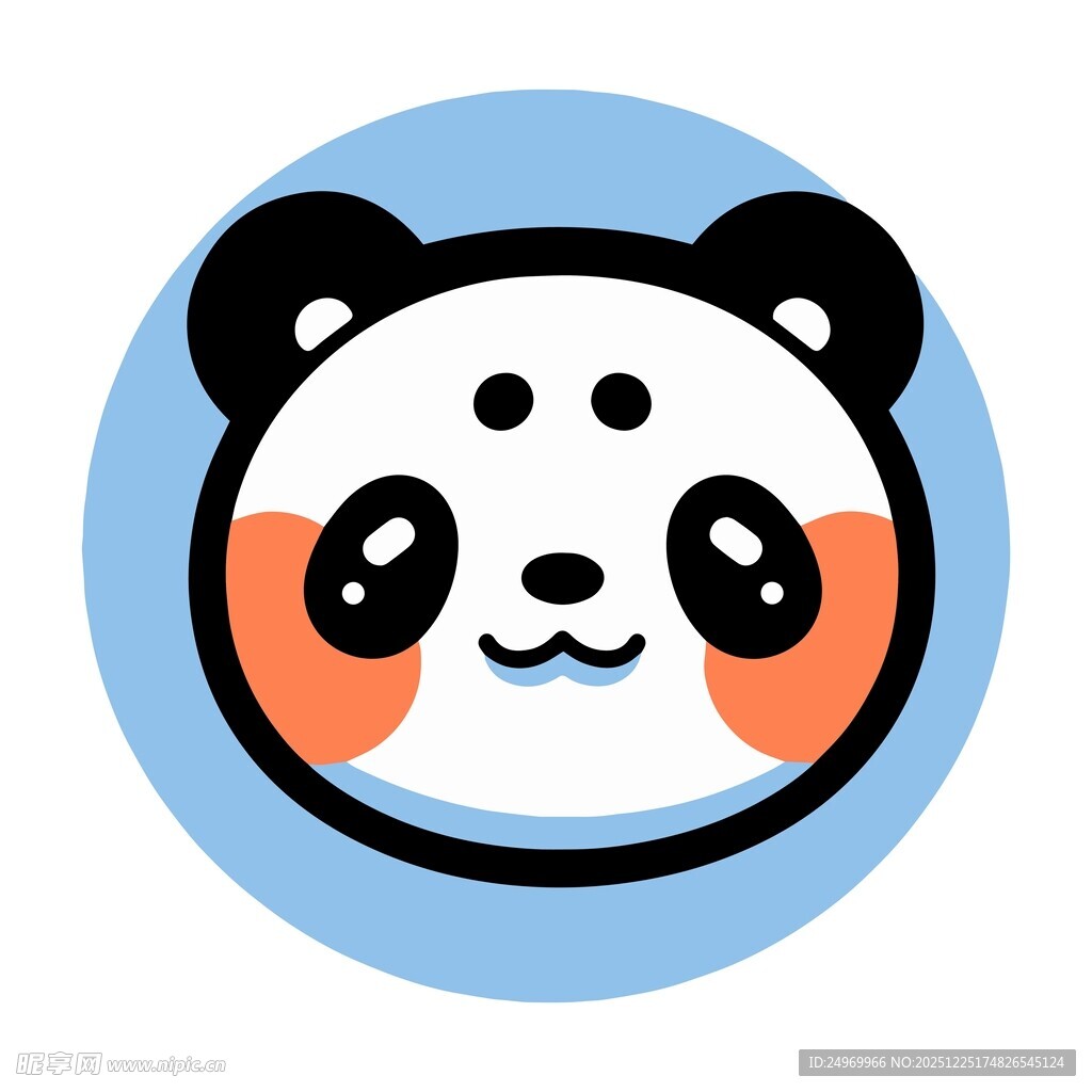可爱熊猫卡通头像