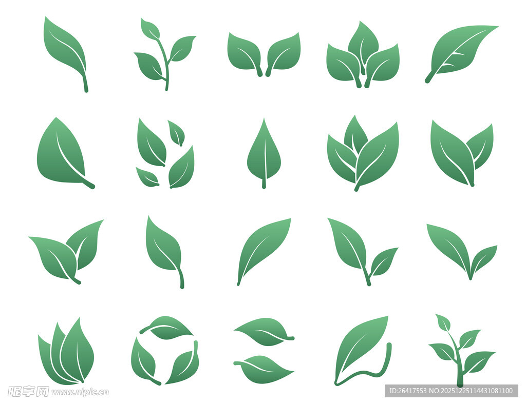 绿叶图案