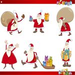 圣诞老人欢乐送礼物场景