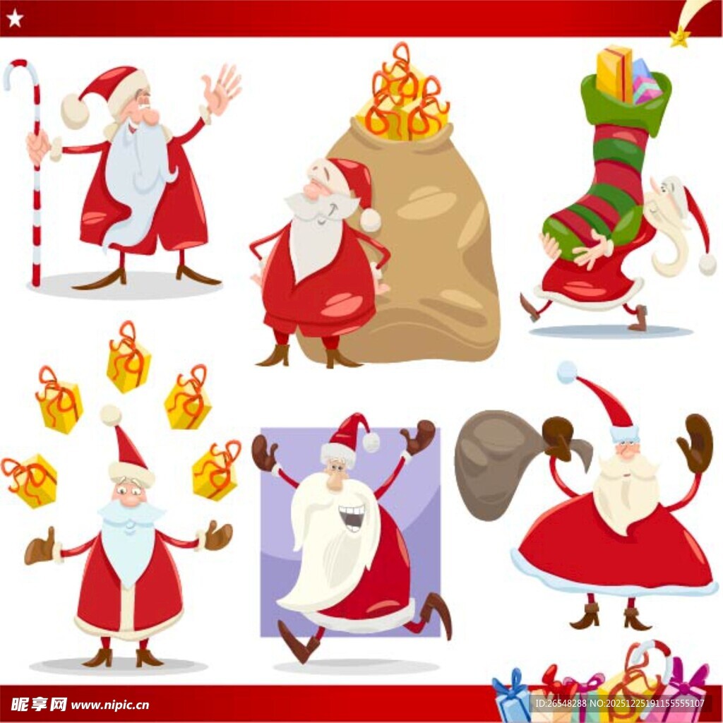圣诞老人欢乐形象集合