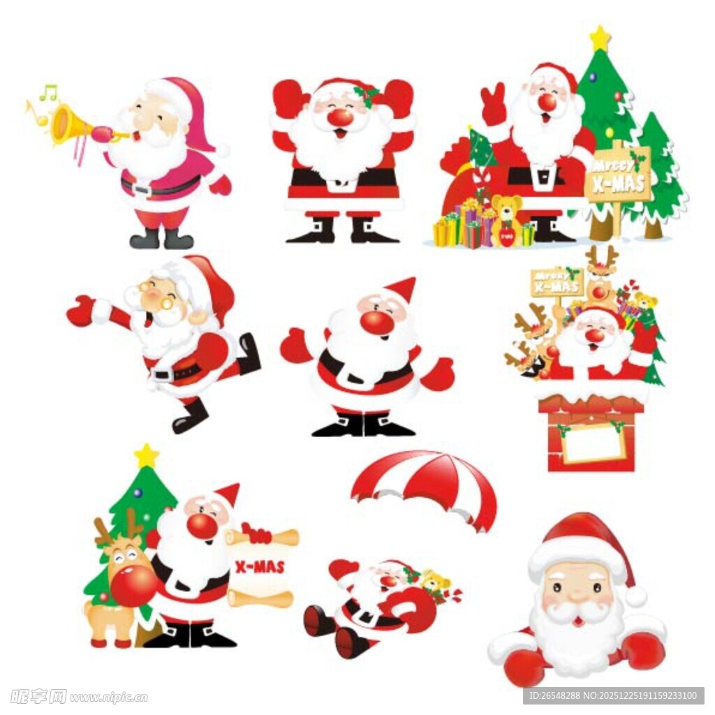 圣诞老人及圣诞元素集合