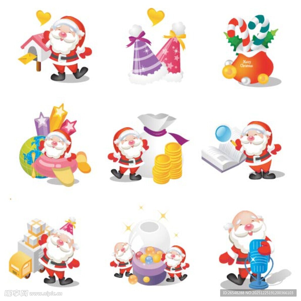 圣诞老人卡通形象集合