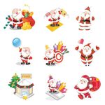 圣诞老人系列可爱插画元素