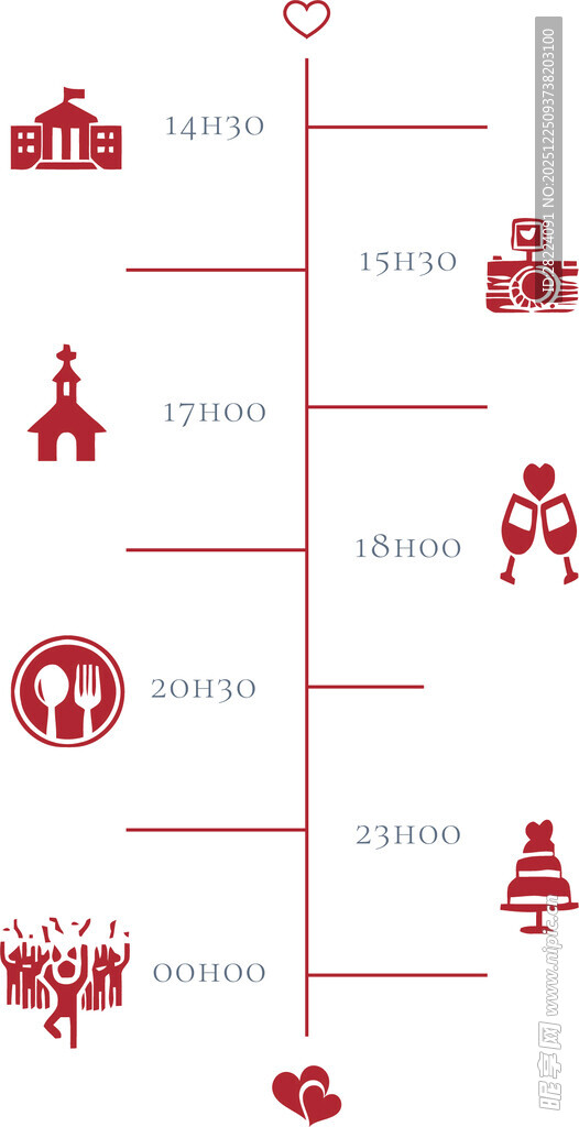 婚礼流程图请柬