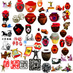 酒坛传统民俗物件集合