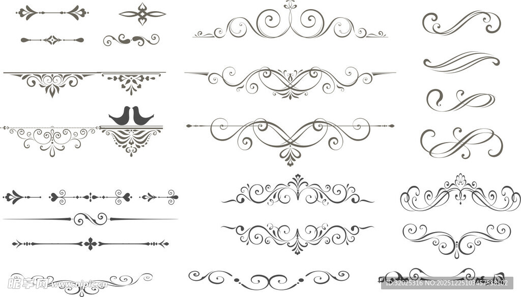 复古装饰花纹设计素材