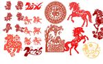 2024龙年剪纸图案素材