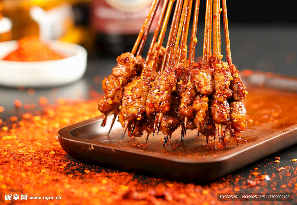 美味烤肉串 飘香诱人