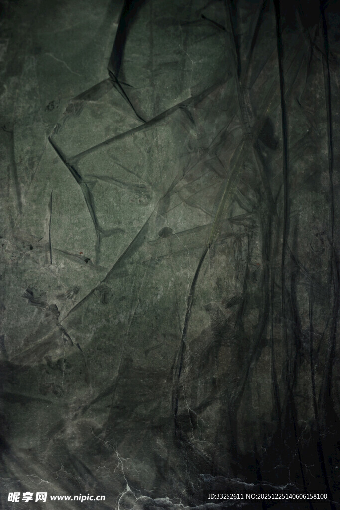 暗绿色裂纹墙面纹理