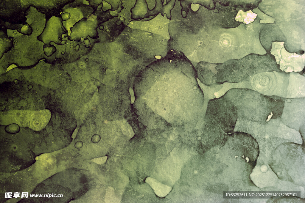 绿色水彩抽象纹理图案