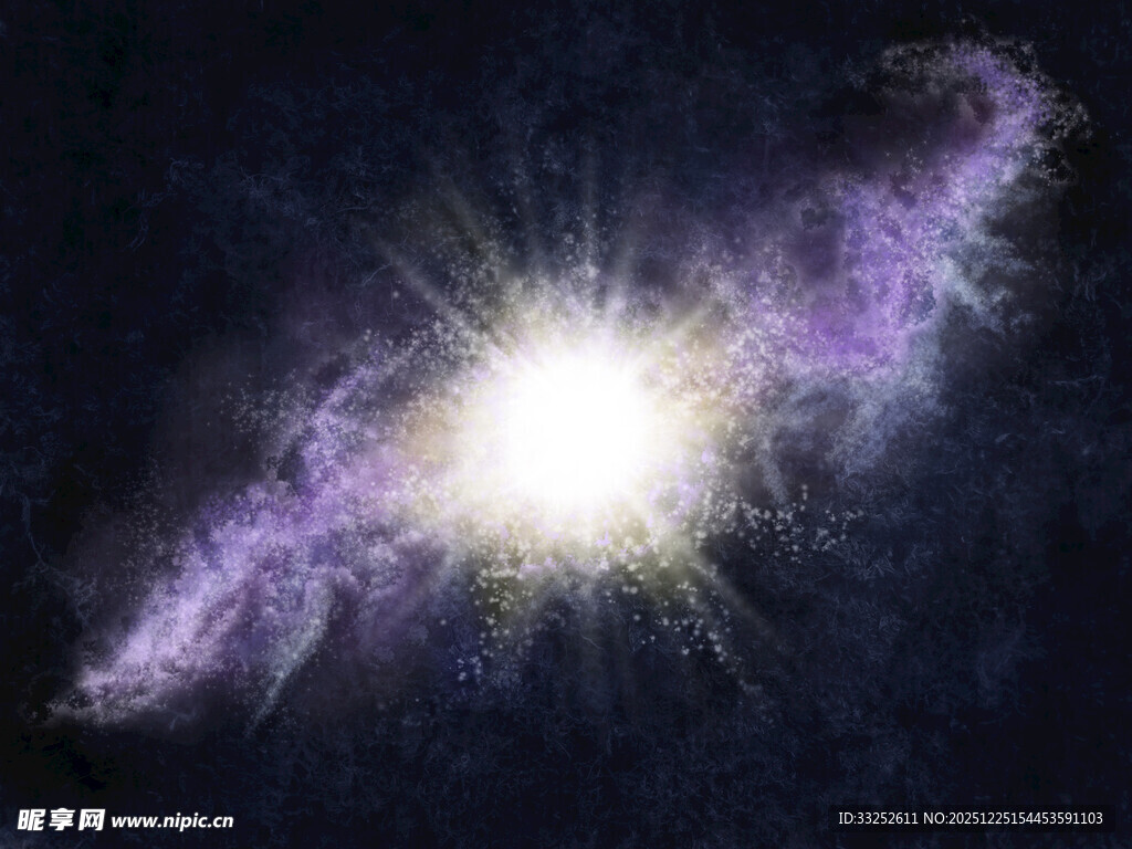 绚丽星系闪耀宇宙光芒