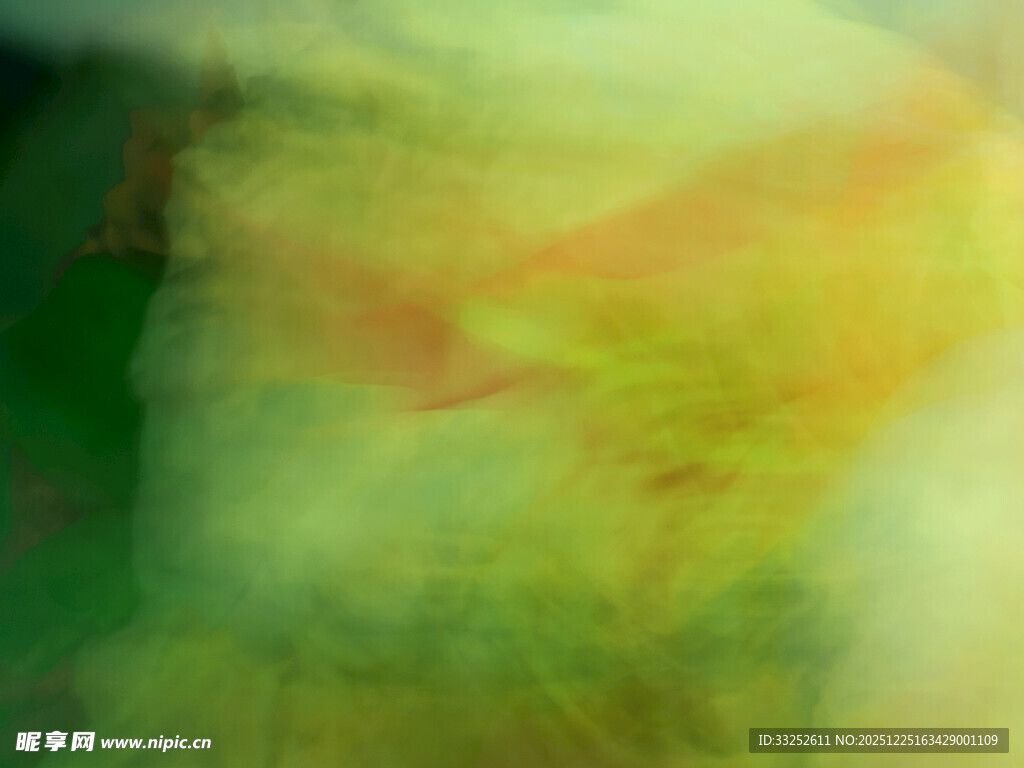 梦幻绿色系抽象艺术画面