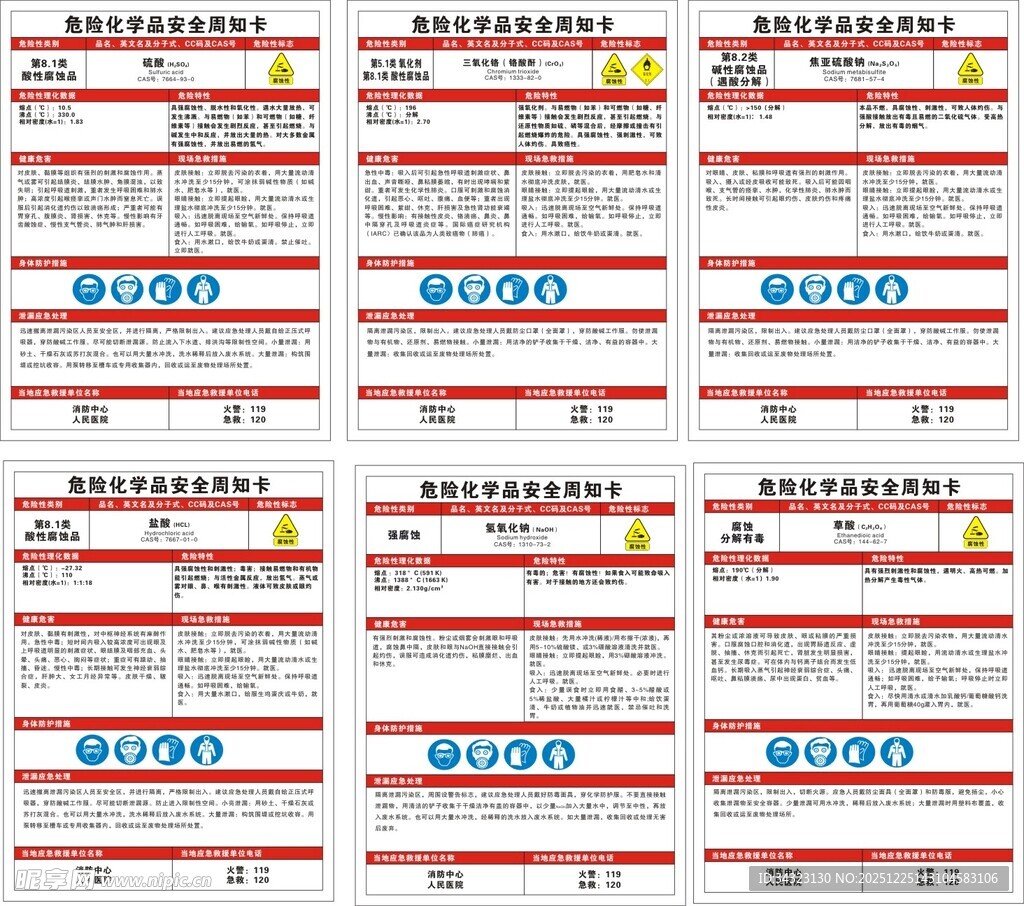 化学危险安全卡