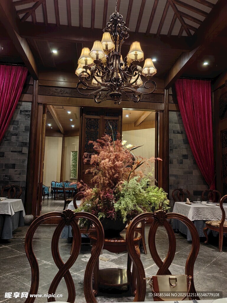 复古风格室内典雅宴会场景