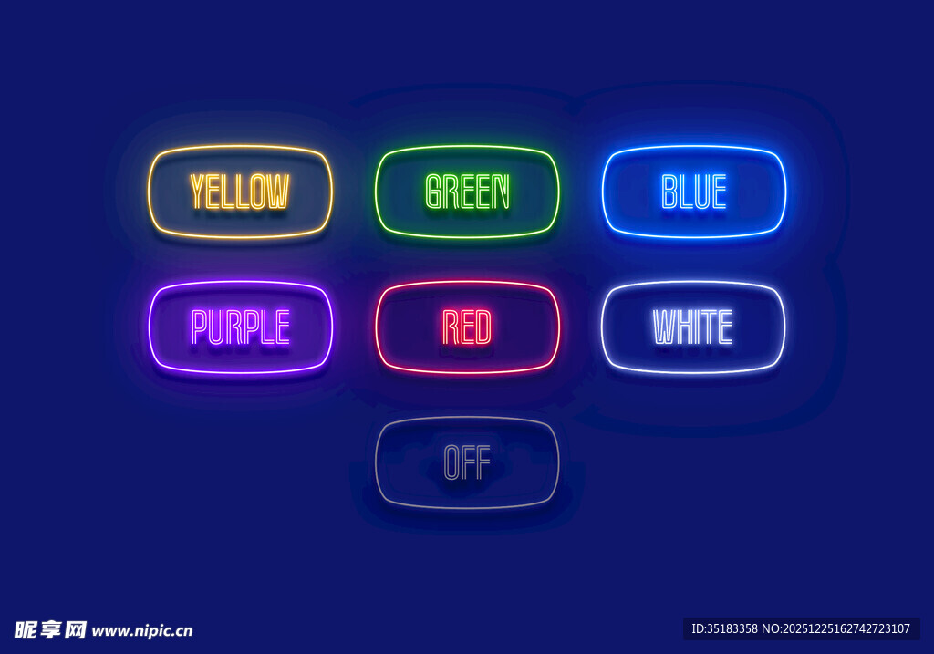 PS霓虹字样机 霓虹灯