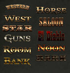 ps金色金属字样机